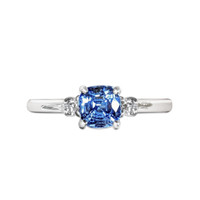 0.76 Ct. Sapphire 14K White Gold ring