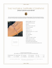 1.18 Ct.Tw. Pink Sapphire and Natural Diamond Tennis/Line Bracelet, 14K Yellow Gold Scan Report