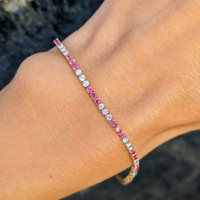 1.18 Ct.Tw. Sapphire 14K Yellow Gold bracelet