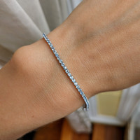 1.79 Ct.Tw. Aquamarine White Gold bracelet