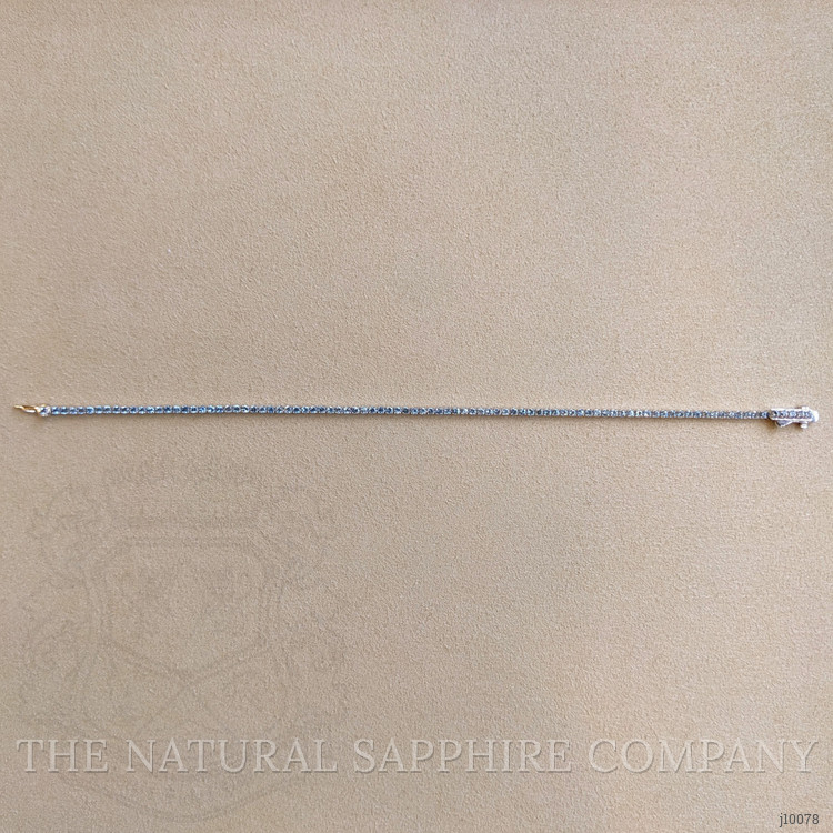 1.79 Ct.Tw. Aquamarine Tennis/Riviere Bracelet, 14K White Gold