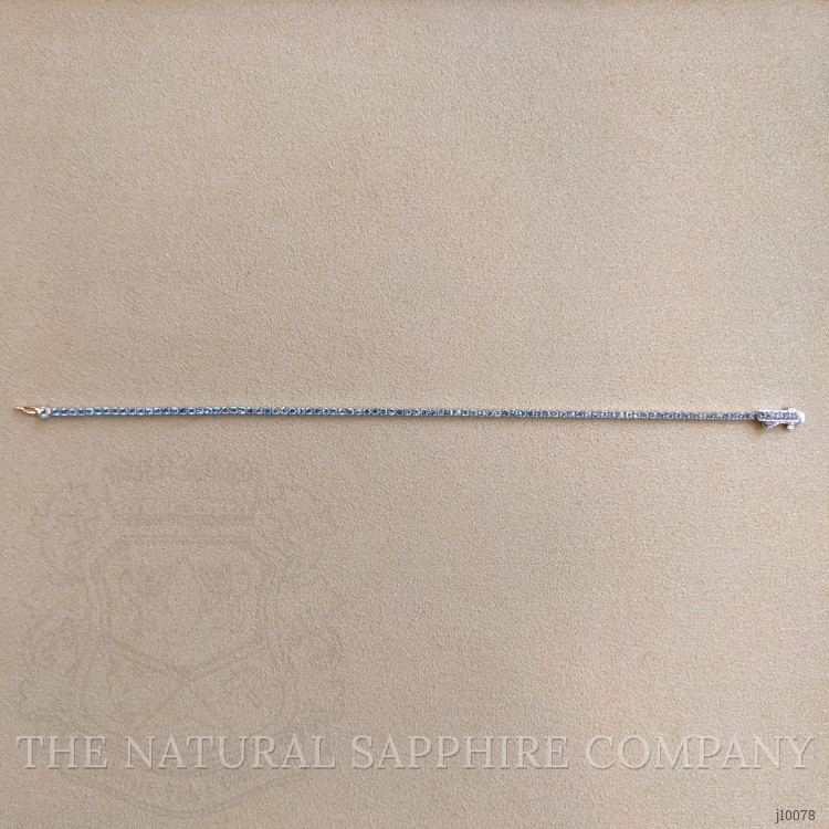 1.79 Ct.Tw. Aquamarine Tennis/Riviere Bracelet, 14K White Gold