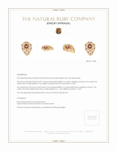 2.44 Ct. Ruby Natural Diamond Accent Stones Brooch, 14K Yellow Gold Appraisal