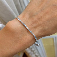 Aquamarine 14K White Gold bracelet