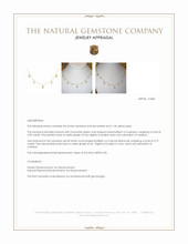 2.09 Ct. Brownish Green Peridot and Natural Diamond Pave Necklace, 14K Yellow Gold Appraisal