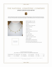 2.09 Ct. Peridot Natural Diamond Pave Necklace, 14K Yellow Gold Scan Report