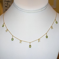 2.09 Ct. Peridot 14K Yellow Gold necklace