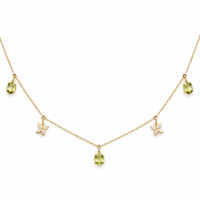 2.09 Ct. Peridot 14K Yellow Gold necklace