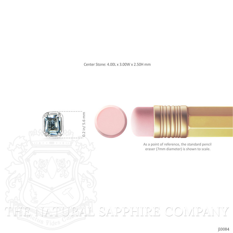 0.48 Ct.Tw. Aquamarine Studs Earrings, 14K White Gold