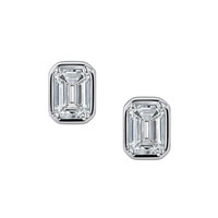 Aquamarine 14K White Gold earring