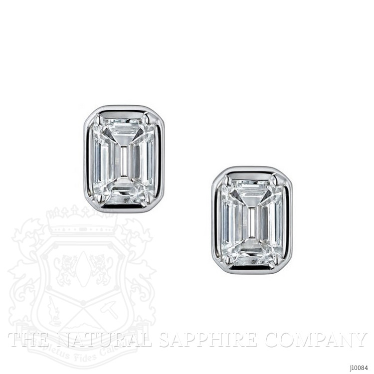 0.48 Ct.Tw. Aquamarine Studs Earrings, 14K White Gold