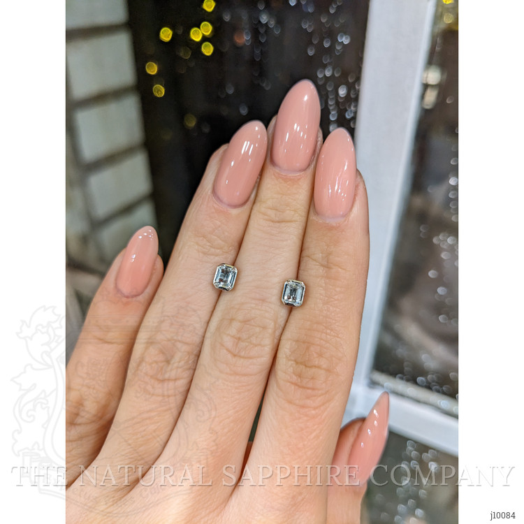 0.48 Ct.Tw. Aquamarine Studs Earrings, 14K White Gold