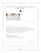 1.35 Ct. Tourmaline Natural Diamond Accent Stones Necklace, 14K Yellow Gold Appraisal