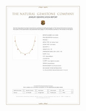 1.35 Ct. Pink Tourmaline and Natural Diamond Accent Stones Necklace, 14K Yellow Gold Scan Report