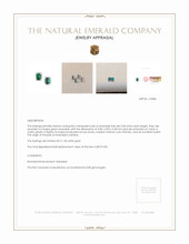 0.40 Ct.Tw. Emerald Studs Earrings, 14K White Gold Appraisal