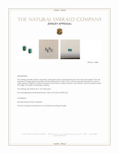 0.40 Ct.Tw.Total Carat Weight Emerald Studs Earrings, 14K White Gold Appraisal