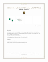 0.40 Ct.Tw.Total Carat Weight Emerald Studs Earrings, 14K White Gold Appraisal