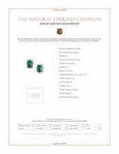 0.40 Ct.Tw. Emerald Studs Earrings, 14K White Gold Scan Report