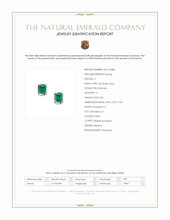 0.40 Ct.Tw.Total Carat Weight Emerald Studs Earrings, 14K White Gold Scan Report