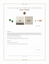 0.49 Ct.Tw. Emerald Studs Earrings, 14K Yellow Gold Appraisal