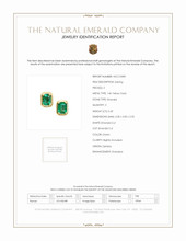 0.49 Ct.Tw. Emerald Studs Earrings, 14K Yellow Gold Scan Report
