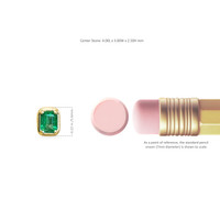 0.49 Ct.Tw. Emerald Studs Earrings, 14K Yellow Gold Image