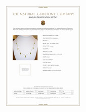 3.80 Ct. Peridot Accent Stones Necklace, 14K Yellow Gold Scan Report