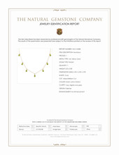 3.80 Ct. Green (Lime Green) Peridot Accent Stones Necklace, 14K Yellow Gold Scan Report