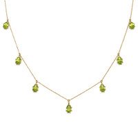 3.80 Ct. Peridot 14K Yellow Gold necklace