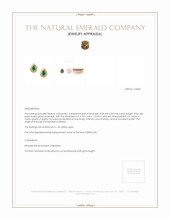 0.28 Ct.Tw. Emerald Studs Earrings, 14K Yellow Gold Appraisal