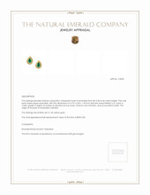 0.28 Ct.Tw. Emerald Studs Earrings, 14K Yellow Gold Appraisal