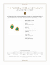 0.28 Ct.Tw.Total Carat Weight Emerald Studs Earrings, 14K Yellow Gold Scan Report