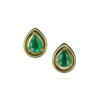 0.28 Ct.Tw. Emerald 14K Yellow Gold earring