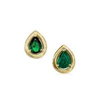 0.28 Ct.Tw. Emerald Yellow Gold earring