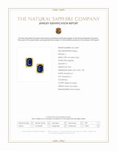 0.60&nbsp;Ct.Tw.Total Carat Weight Blue Sapphire Studs Earrings, 14K Yellow Gold Scan Report