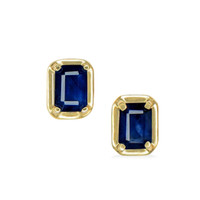 0.60 Ct.Tw. Sapphire 14K Yellow Gold earring
