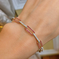 1.25 Ct.Tw. Ruby 14K Yellow Gold bracelet