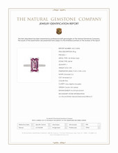2.58 Ct. Pink Spinel and Natural Diamond Pave Ring, 14K White Gold Scan Report