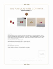 0.61 Ct.Tw. Ruby Studs Earrings, 14K Yellow Gold Appraisal