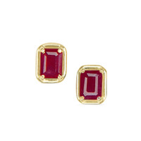 0.61 Ct.Tw. Ruby Studs Earrings, 14K Yellow Gold Image