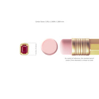 0.61 Ct.Tw. Ruby Studs Earrings, 14K Yellow Gold Image