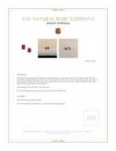 0.47 Ct.Tw.Total Carat Weight Pinkish Red Ruby Studs Earrings, 14K White Gold Appraisal