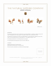 0.70&nbsp;Ct.Tw.Total Carat Weight Reddish Pink Sapphire and Natural Diamond Antique Style Earrings, 14K White & Rose Appraisal