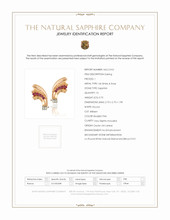 0.70 Ct.Tw.Total Carat Weight Reddish Pink Sapphire and Natural Diamond Antique Style Earrings, 14K White & Rose Scan Report