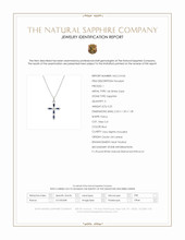 0.25 Ct. Blue Sapphire and Natural Diamond Religious Pendant, 14K White Gold Scan Report