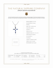 0.25 Ct. Sapphire Natural Diamond Religious Pendant, 14K White Gold Scan Report