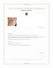 0.94 Ct. Blue Sapphire Religious Pendant, 14K White Gold Appraisal