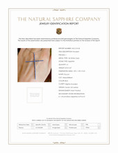 0.94 Ct. Blue Sapphire Religious Pendant, 14K White Gold Scan Report