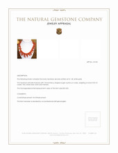 501.01 Ct. Coral Accent Stones Necklace, 14K White Gold Appraisal