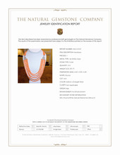 331.91 Ct. Salmon (Orangish Red) Coral and Natural Diamond Pave Necklace, 14K White Gold Scan Report